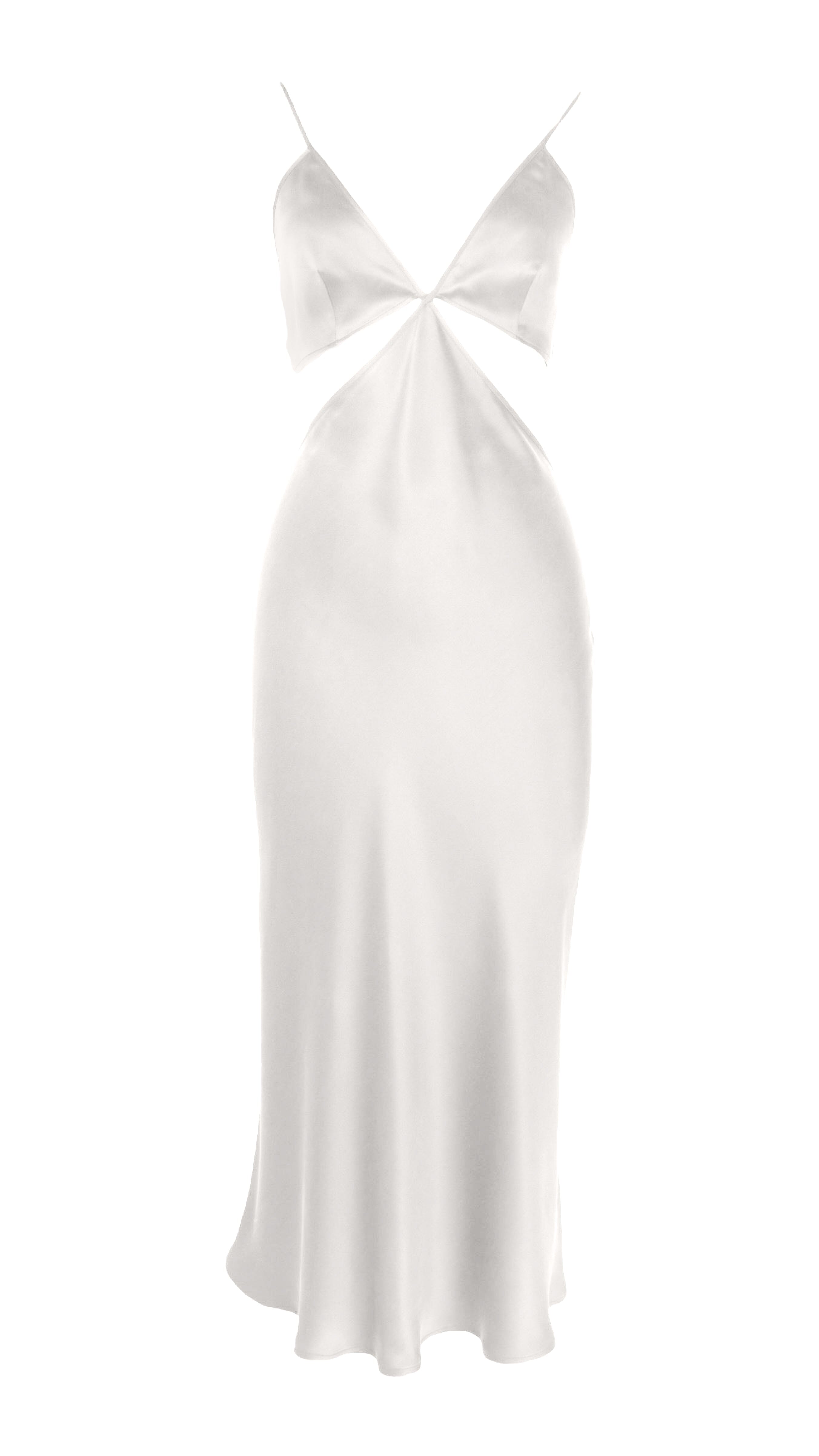 Anaphe Long Dress Gigi Cut Out Silk Open Back Dress - Sand