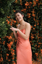 Load image into Gallery viewer, Anaphe Long Dress Revival Long Length Silk Slip Dress - Coral
