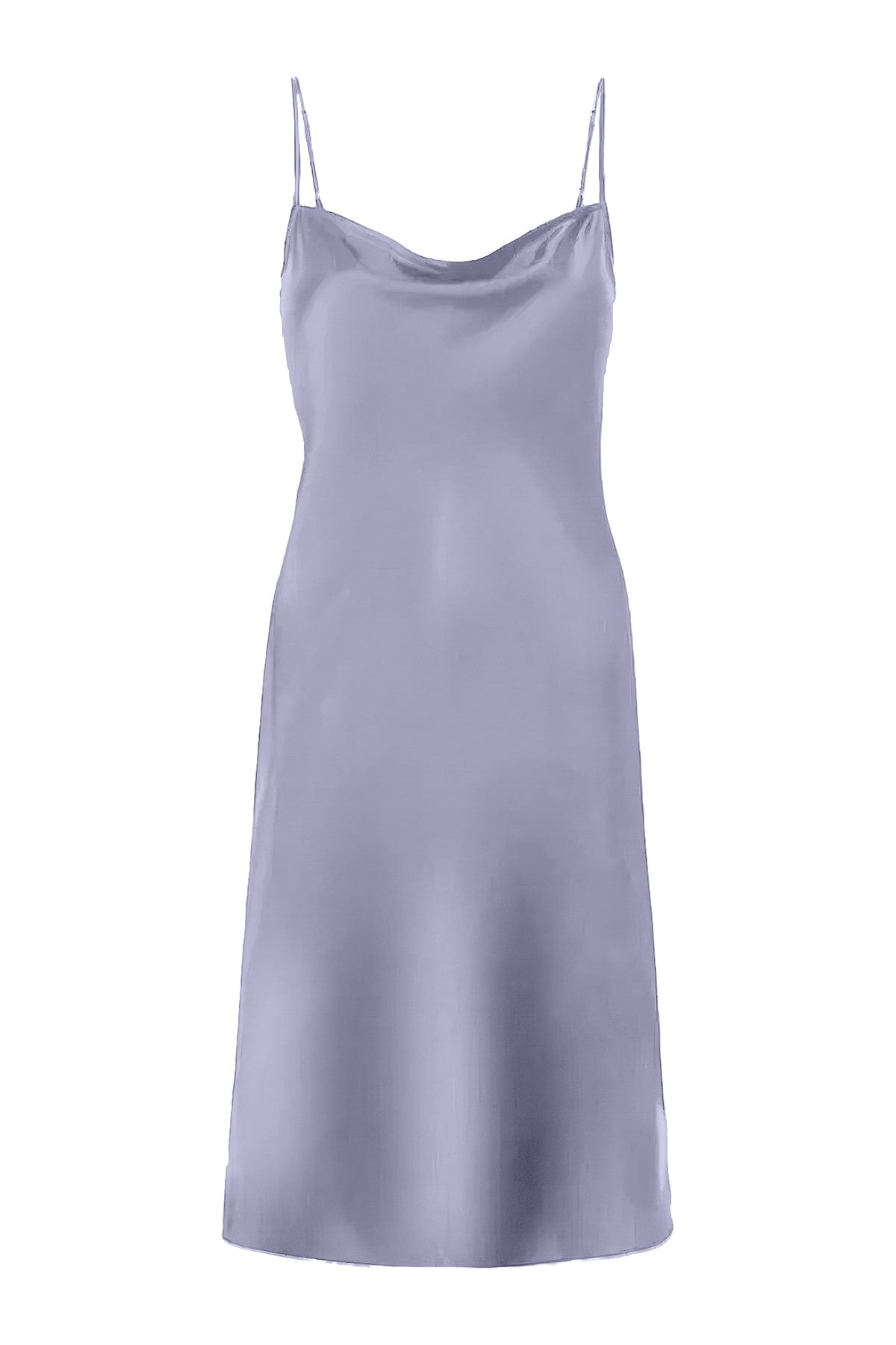 Anaphe Mini Cowl Dress 60s Silk Cowl Mini Slip Dress Lilac