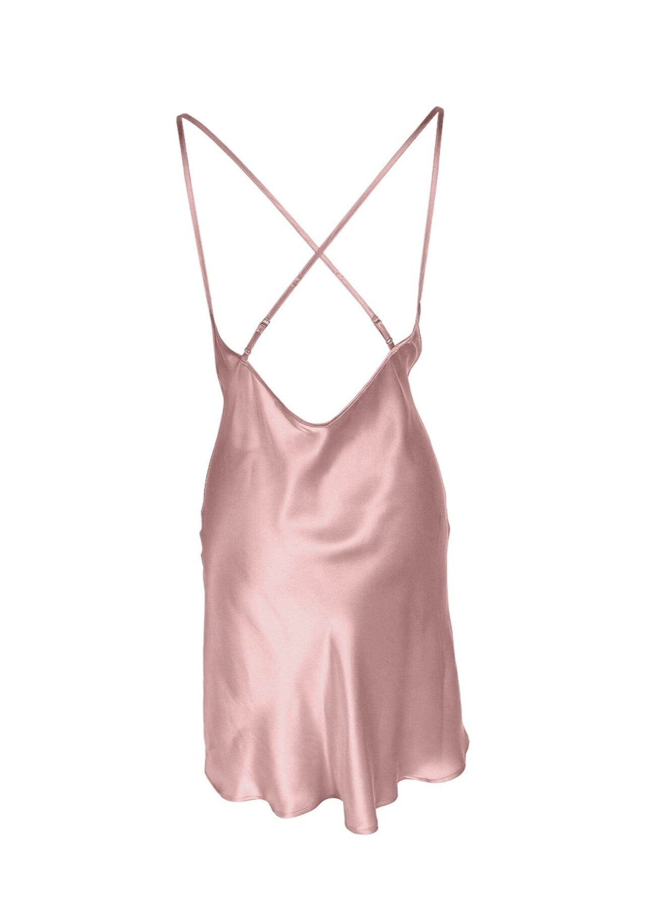 Anaphe Mini Cowl Dress San Marino Open-Back Mini Slip Dress - Rosewood