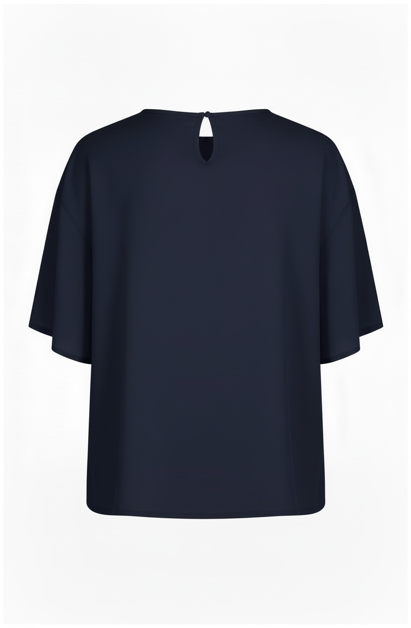 Anaphe OG Silk Boxy Tee - Navy