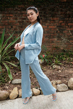 Load image into Gallery viewer, Anaphe Pants &amp; Shorts High-Waist Silk Pant - Forget Me Not Blue - 29&quot; Regular Length
