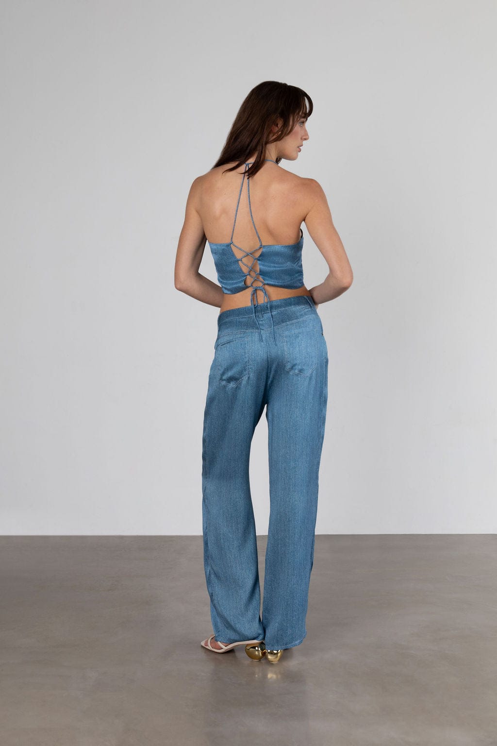 Anaphe Pants & Shorts Jeans But Silk - Dark Denim Print