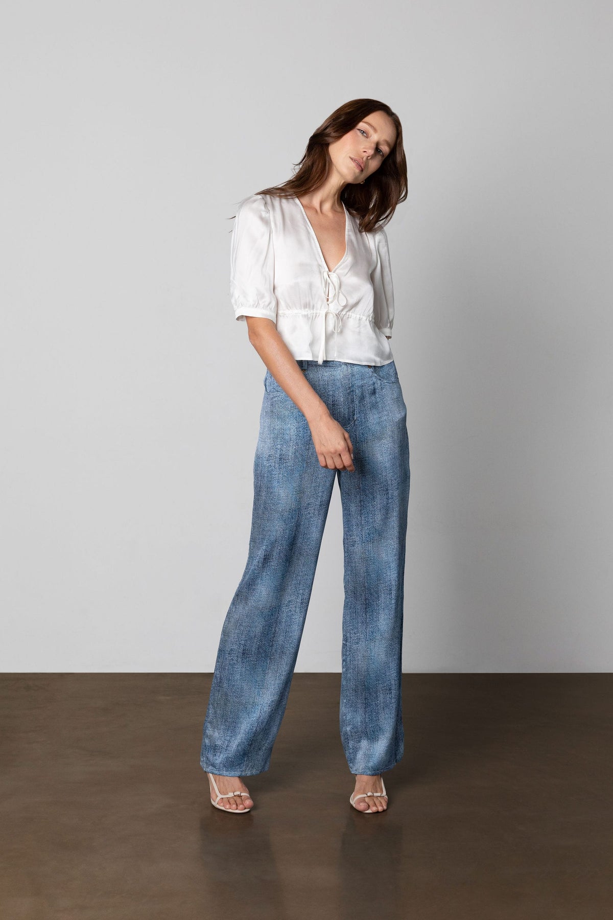 Anaphe Pants & Shorts Jeans But Silk - Indigo Acid Wash Denim