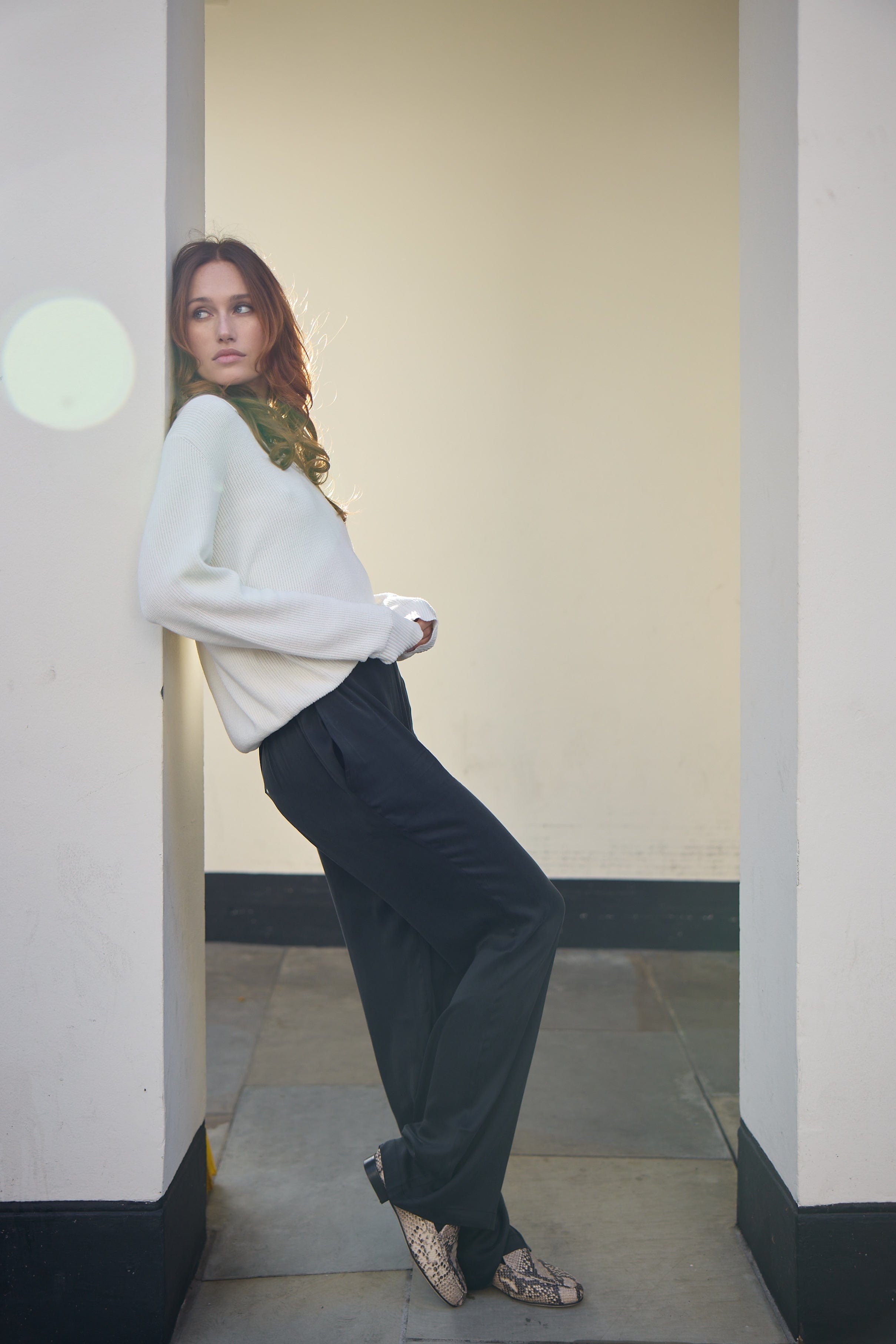 Anaphe Pants & Shorts Off Duty On Duty Pull On Silk Pant - Classic Black