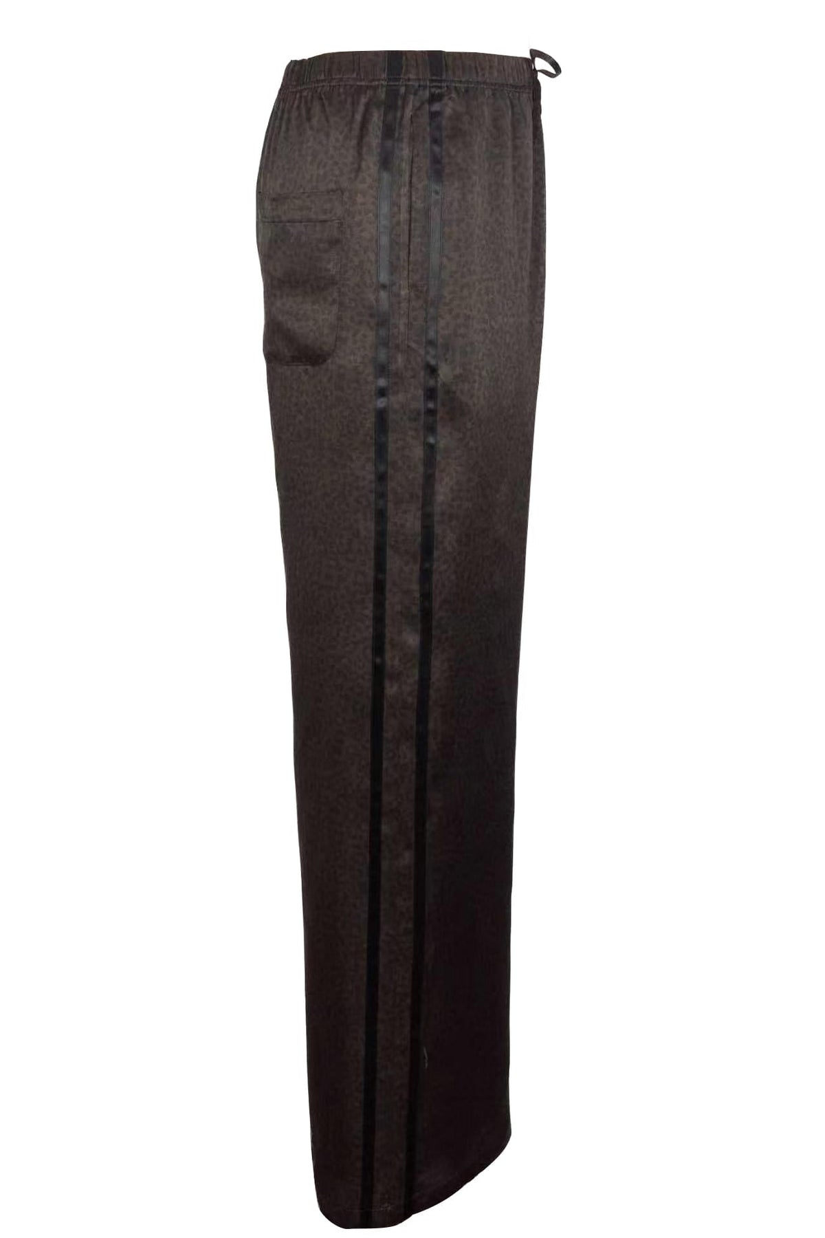 Anaphe Pants & Shorts Panther Print / XS Silk Track Pants Panther Black Double Stripes - Sandwashed Silk
