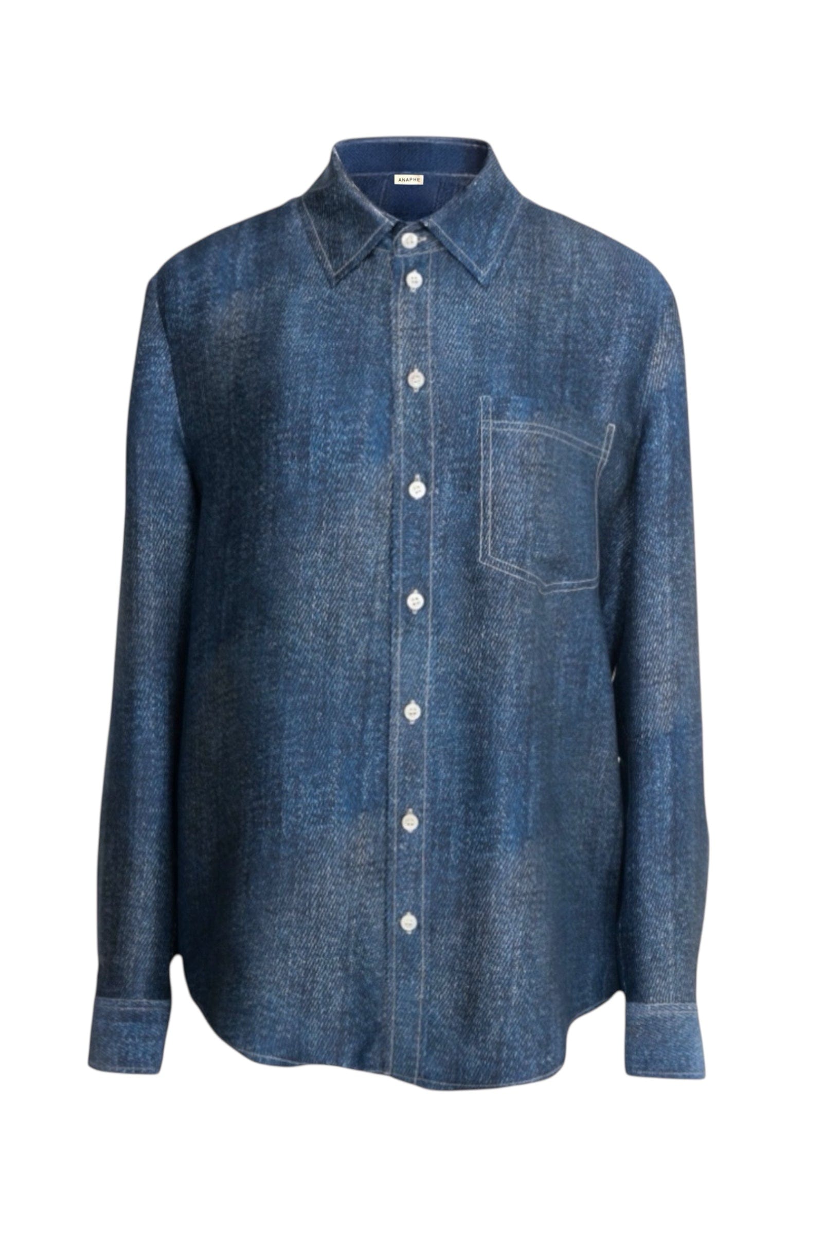 Anaphe Shirts & Tops Austin Long Sleeve Shirt - Dark Wash Denim