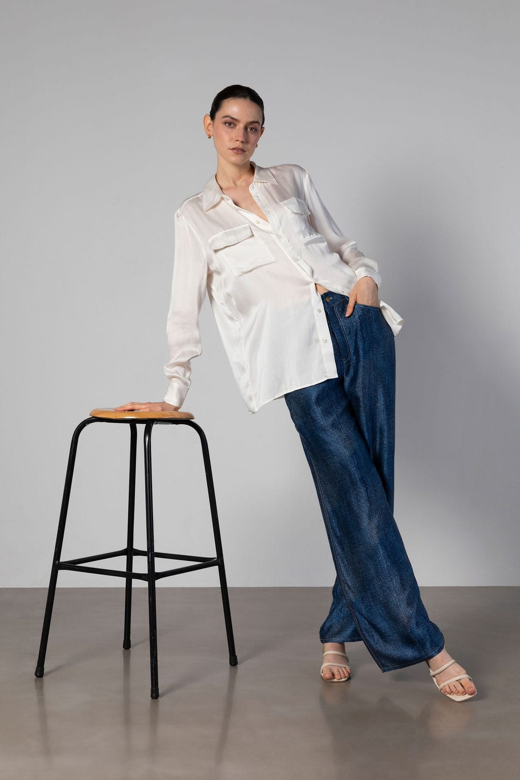 Anaphe Shirts & Tops Boyfriend Silk Utility Shirt