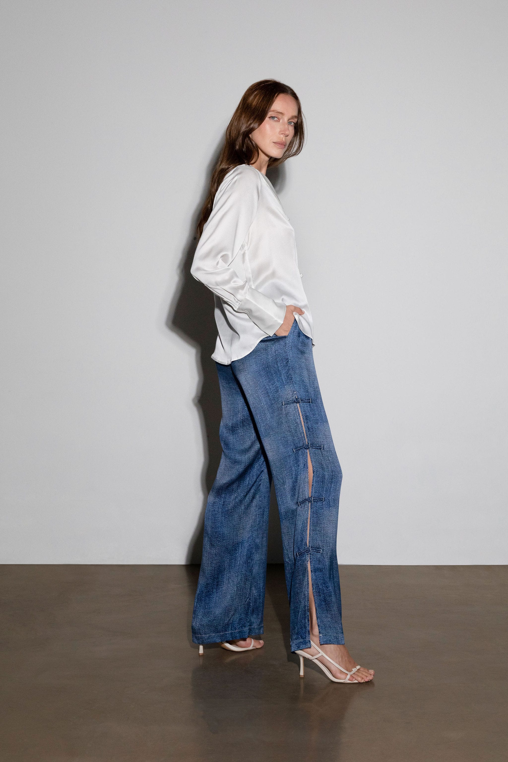 Anaphe Shirts & Tops Chinois Shirt Jacket Silk - White