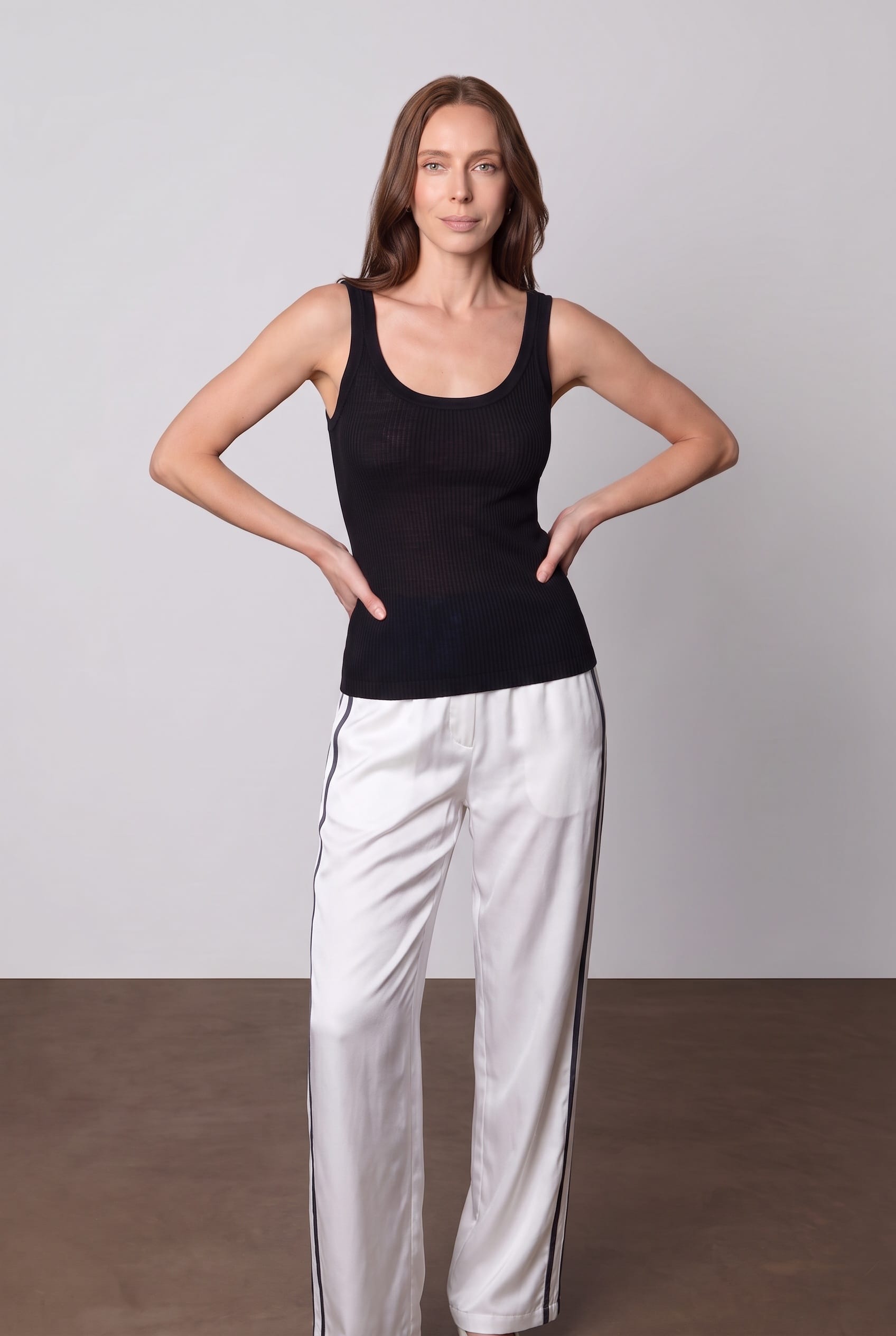 Anaphe Shirts & Tops Daily Rib Vest Merino Knit - Black