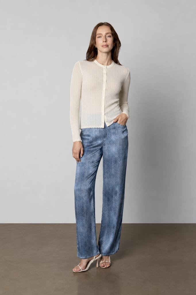 Anaphe Shirts & Tops Heirloom Button Down Merino Knit - White