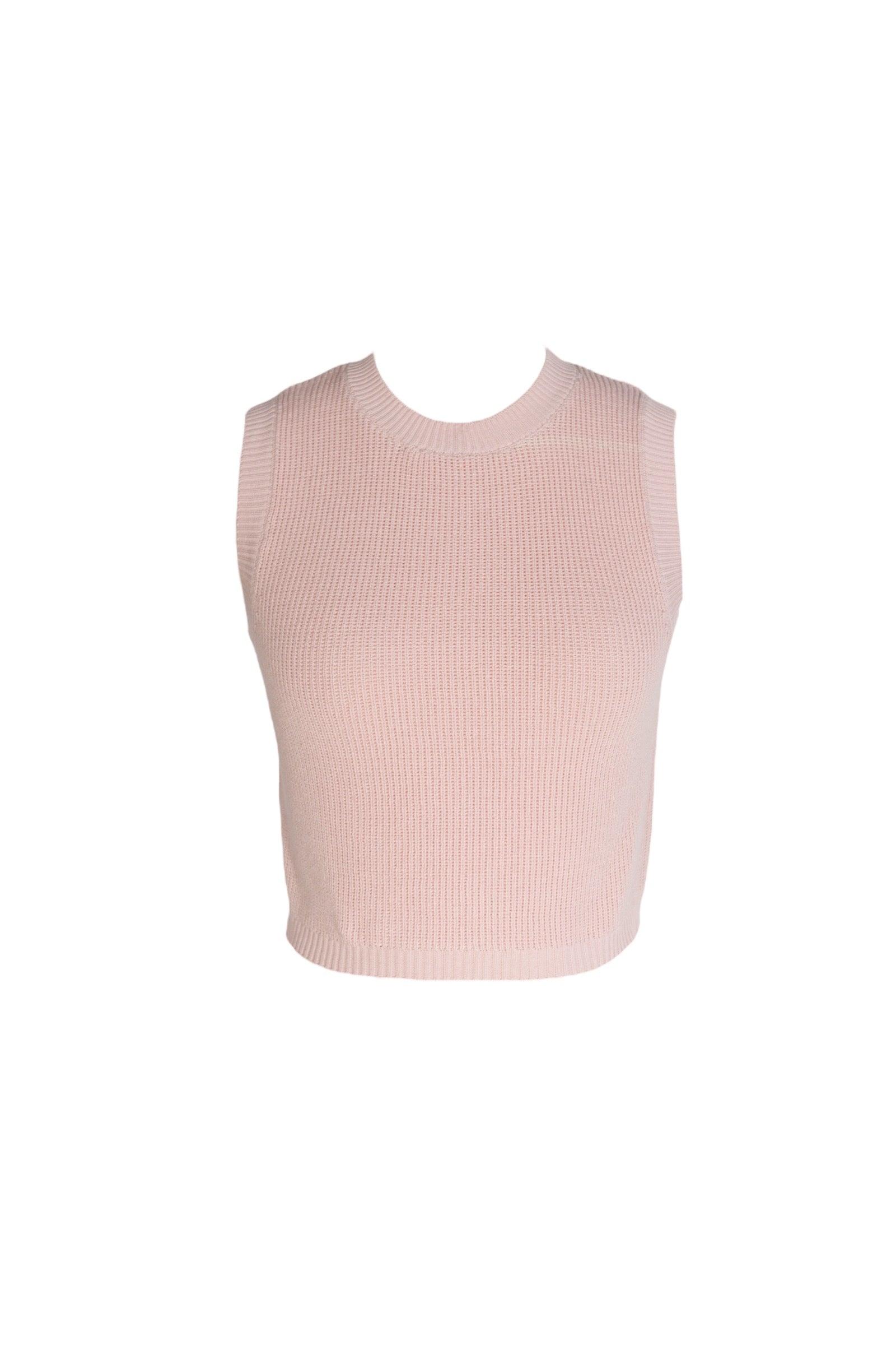 Anaphe Shirts & Tops Medium Knit Crop Top - Rose Pink (55% Silk 45% Organic Cotton)
