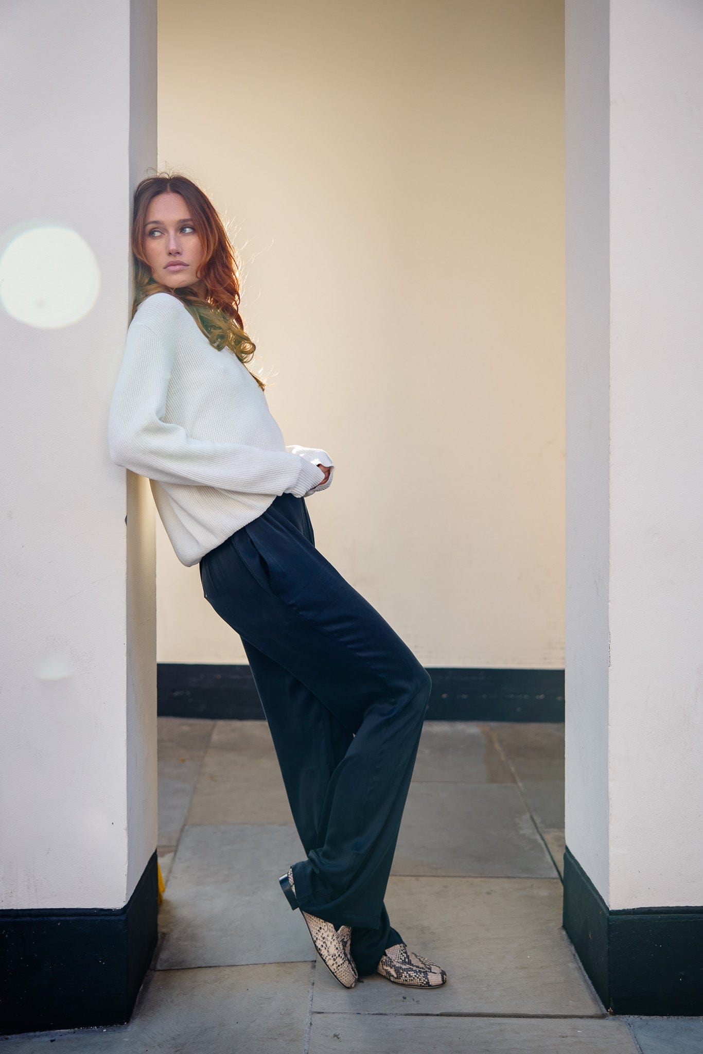 Anaphe Shirts & Tops Medium Knit Pullover (55% Silk 45% Organic Cotton) White
