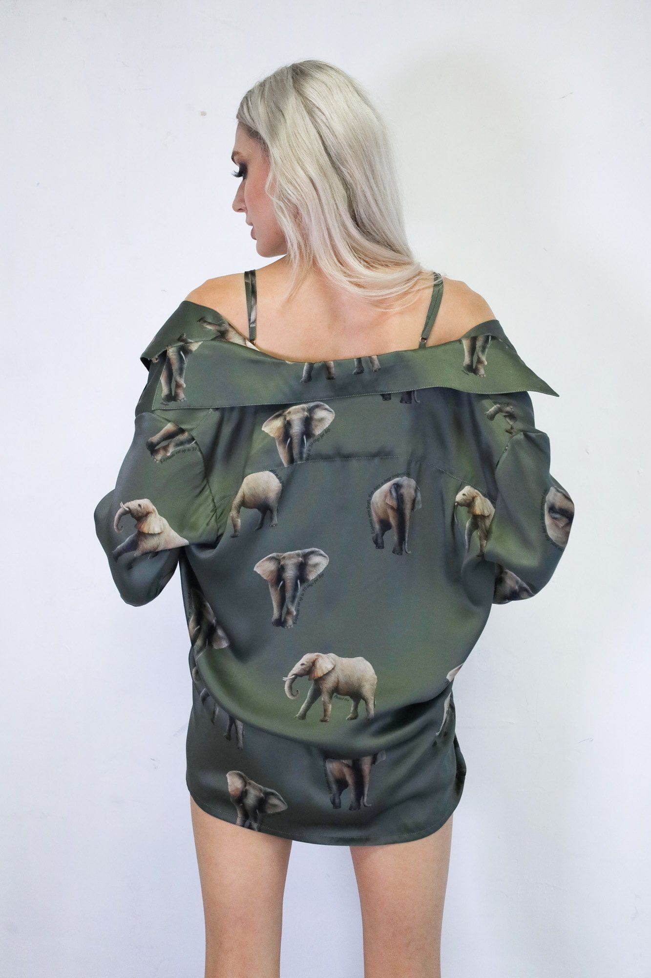 Anaphe Shirts & Tops XS Elephants Sand-Washed Silk Shirt