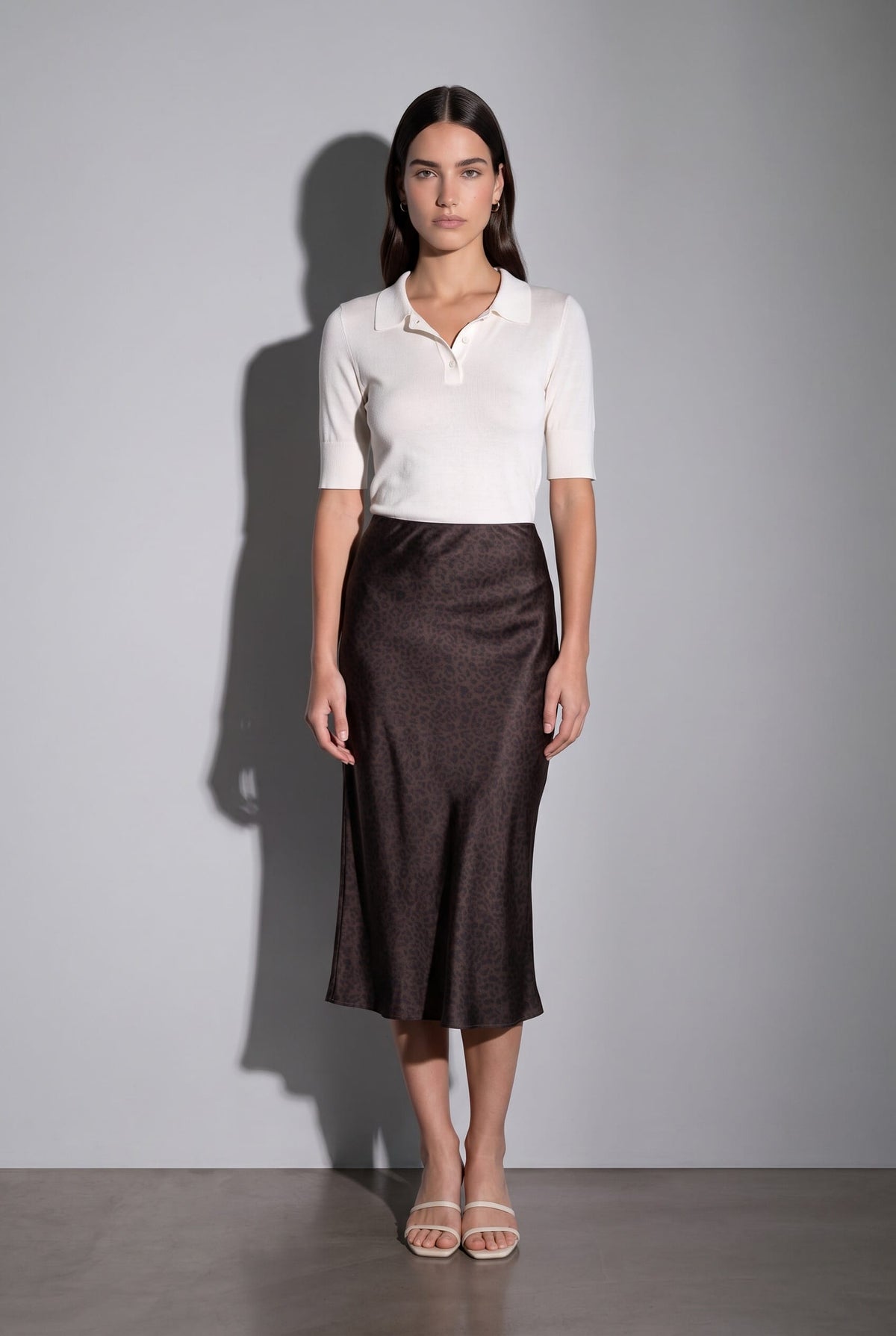 Anaphe Skirts Effortless Bias Silk Skirt - Panther