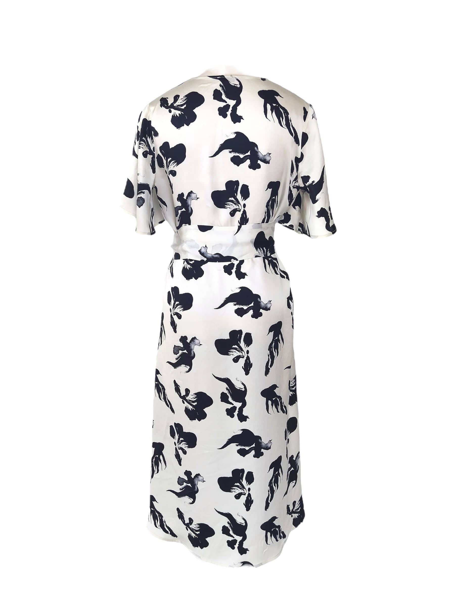 Anaphe Thick Strap Dress (bra friendly) Multiway Wrap Silk Dress - Koi Print