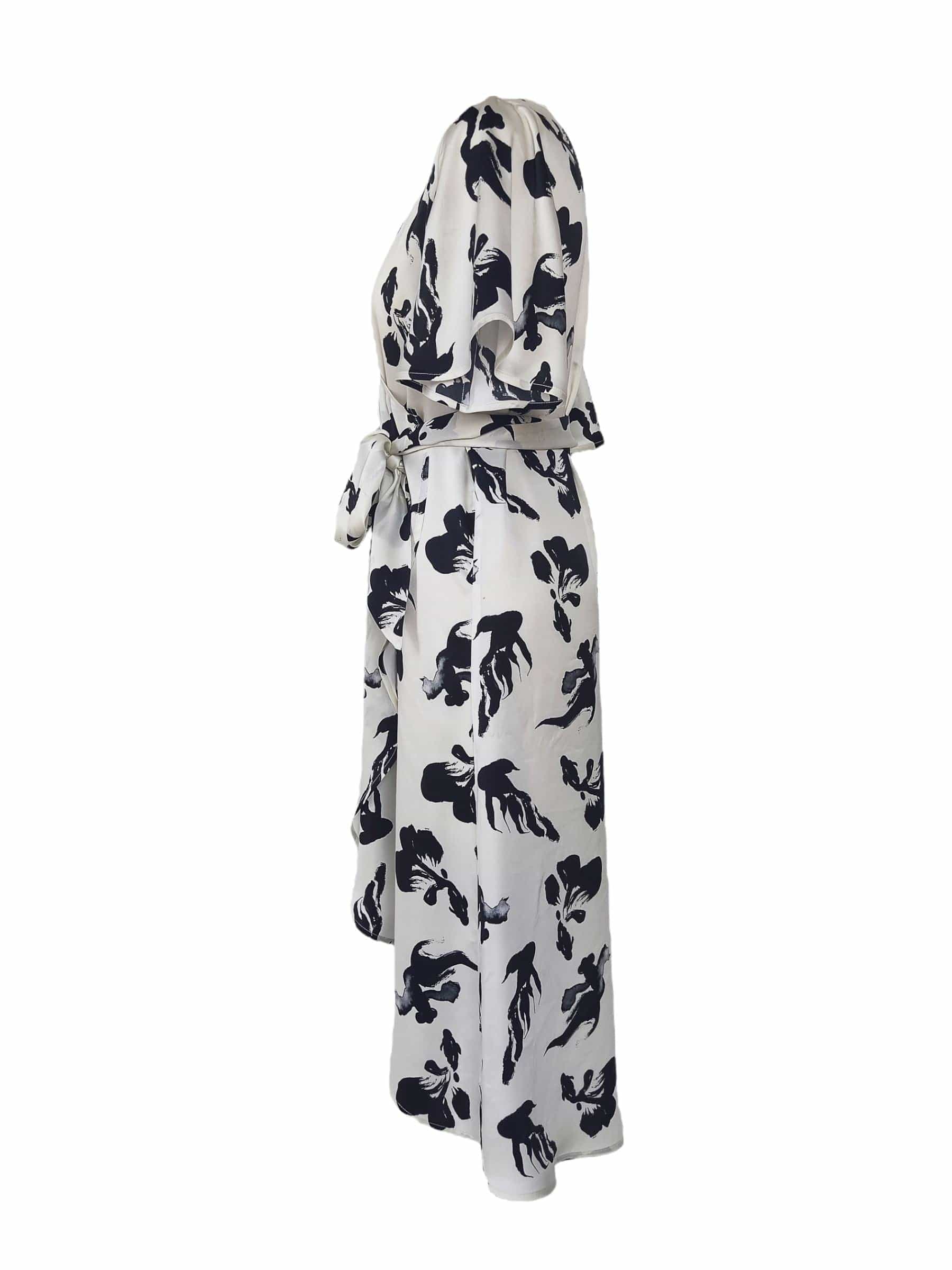 Anaphe Thick Strap Dress (bra friendly) Multiway Wrap Silk Dress - Koi Print
