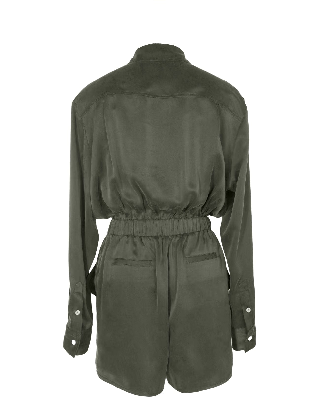 Anaphe XS (UK8) Utility Jumpsuit Short - Olive Green
