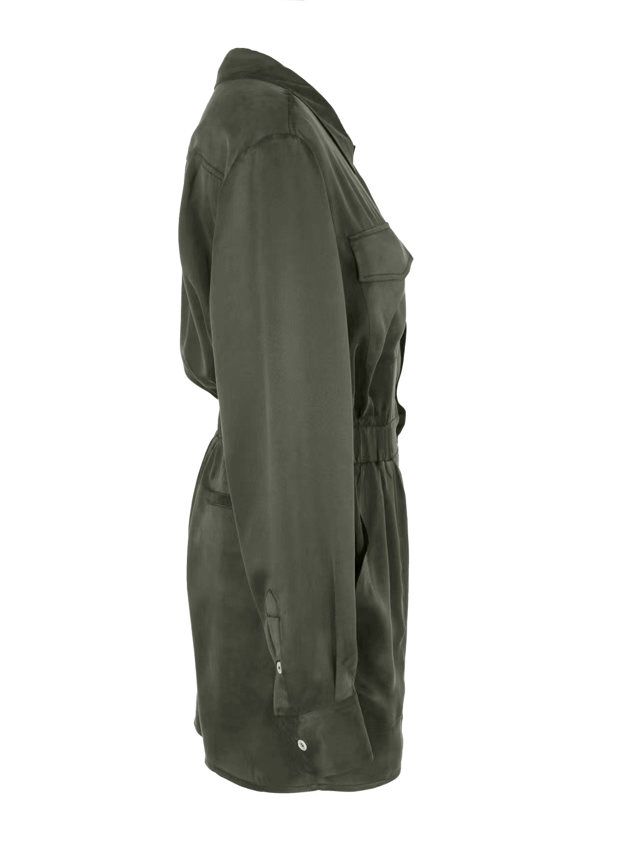 Anaphe XS (UK8) Utility Jumpsuit Short - Olive Green
