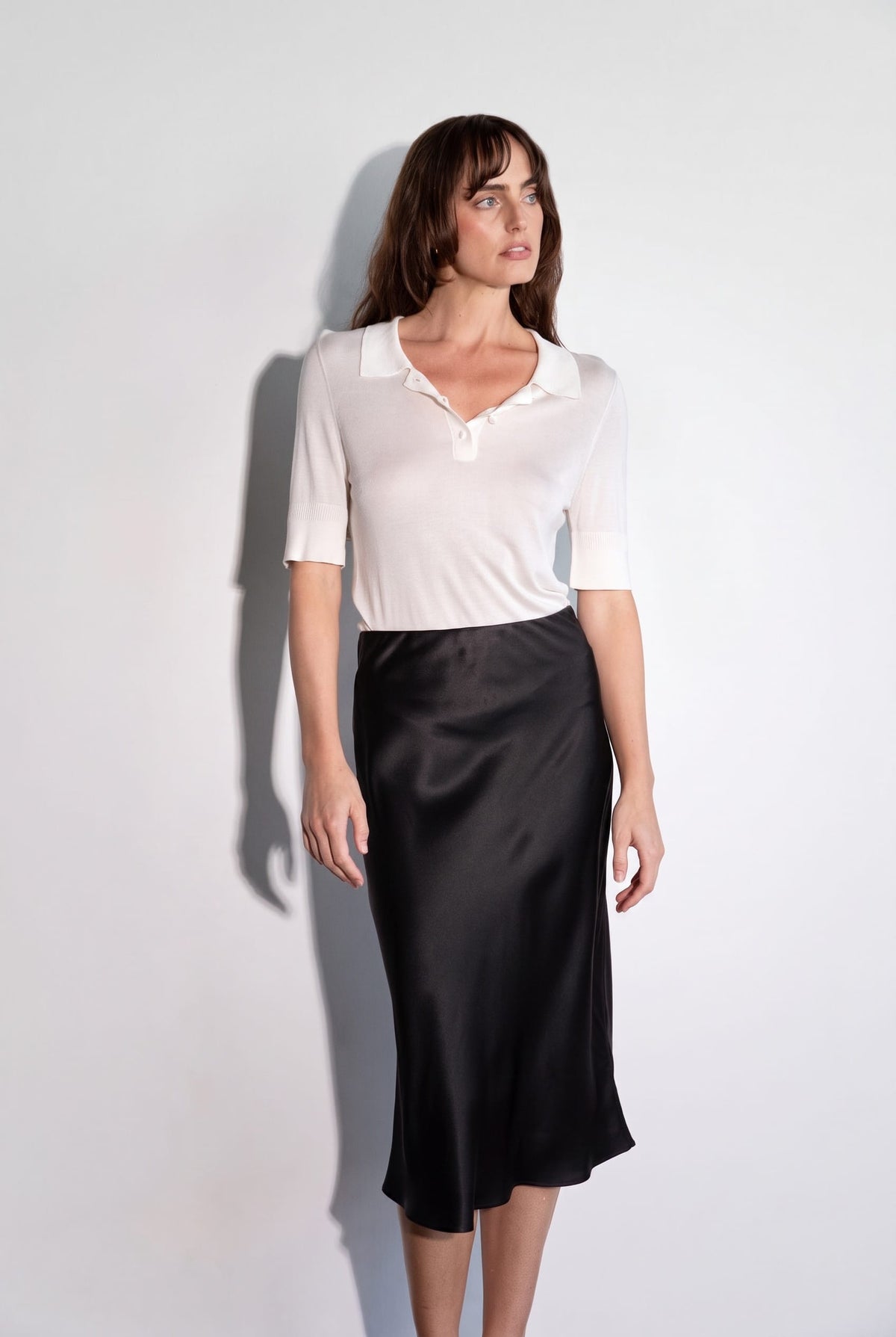 Effortless Silk Skirt Black - Atelier