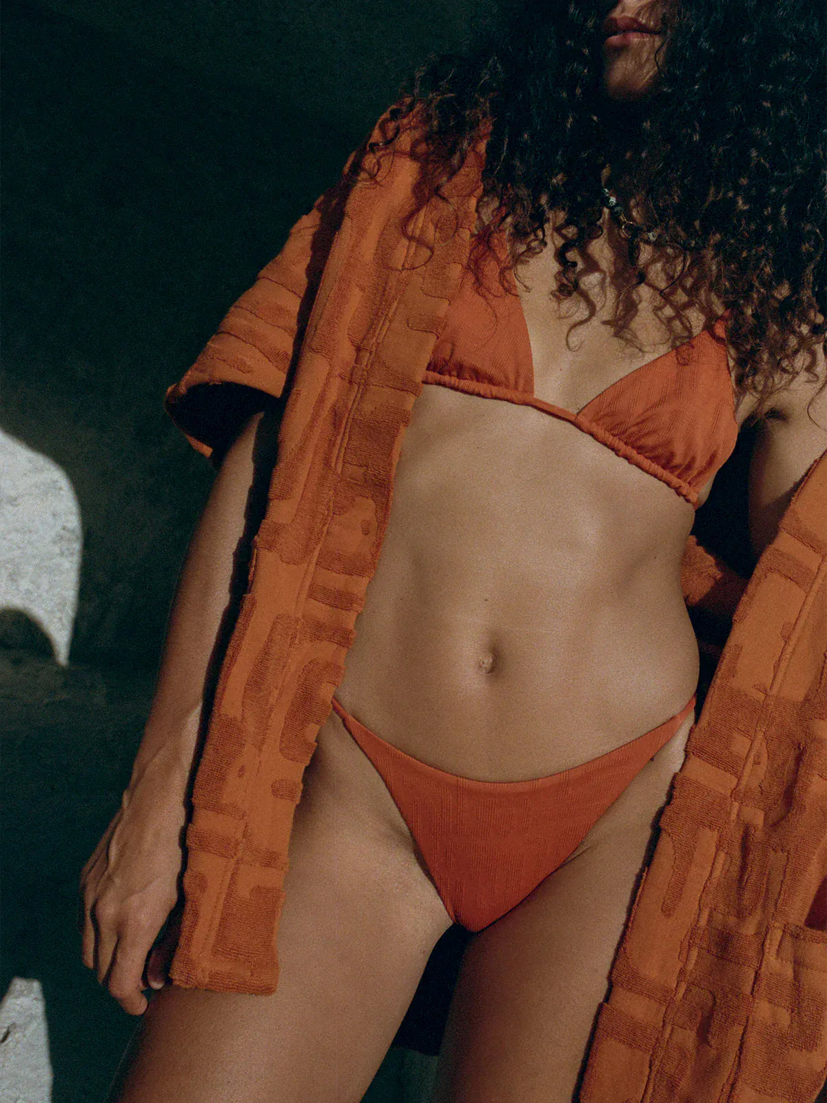 Towelling Mini Robe Clay - Soleil Soleil