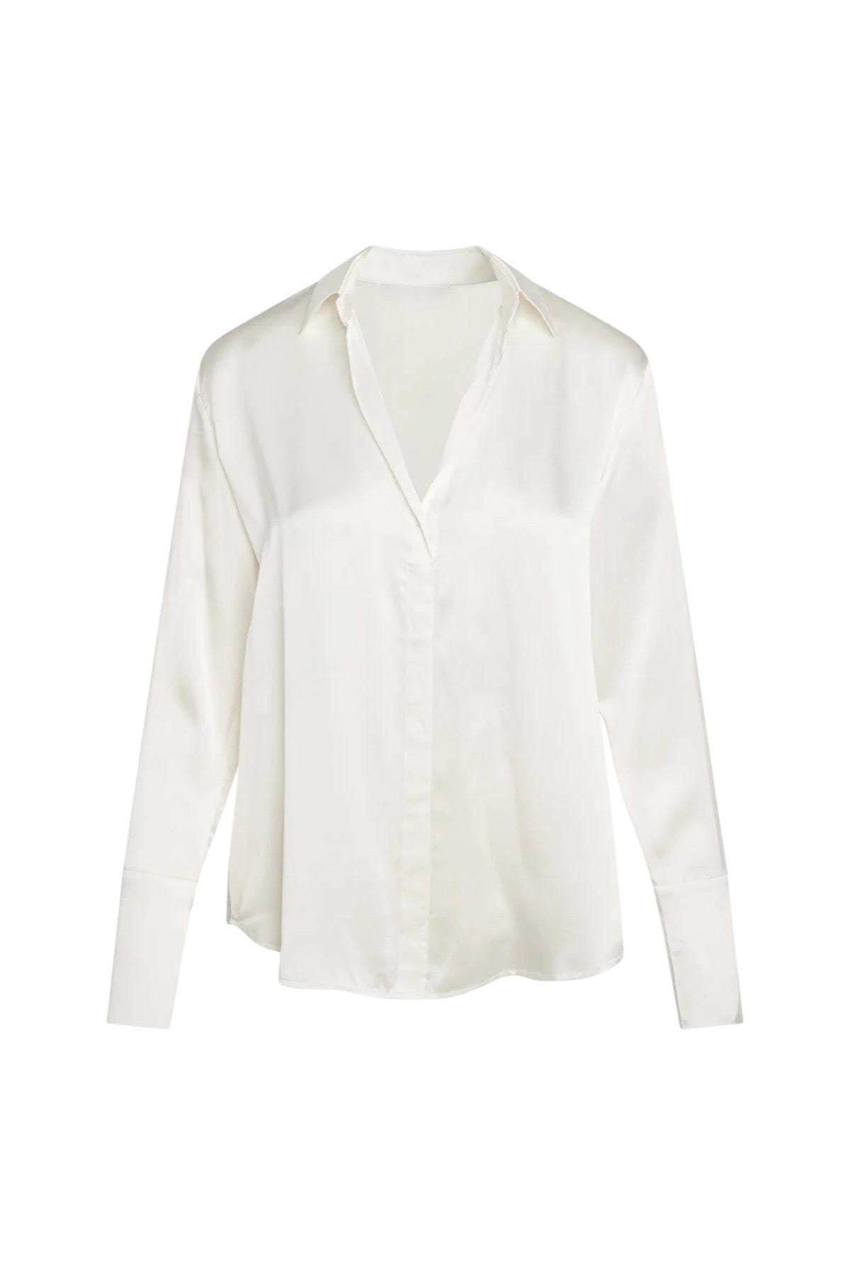 Capsule French Cuff Blouse - Sandwashed Silk