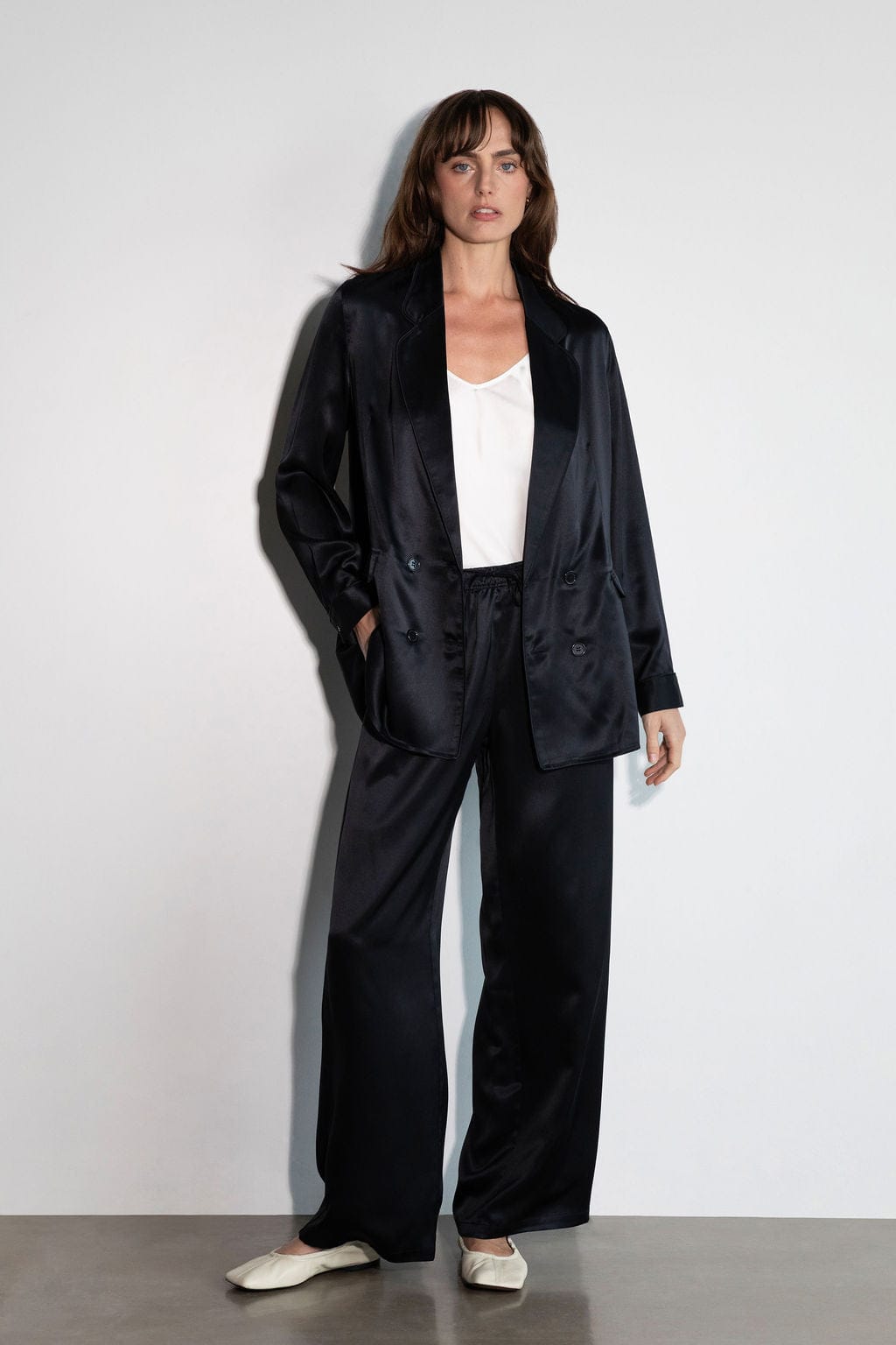 Silk Draw String Pant  - Black, Atelier