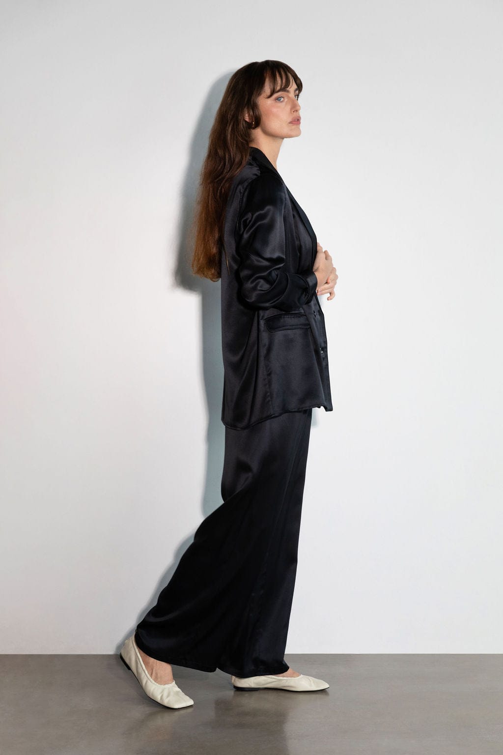 Silk Draw String Pant  - Black, Atelier