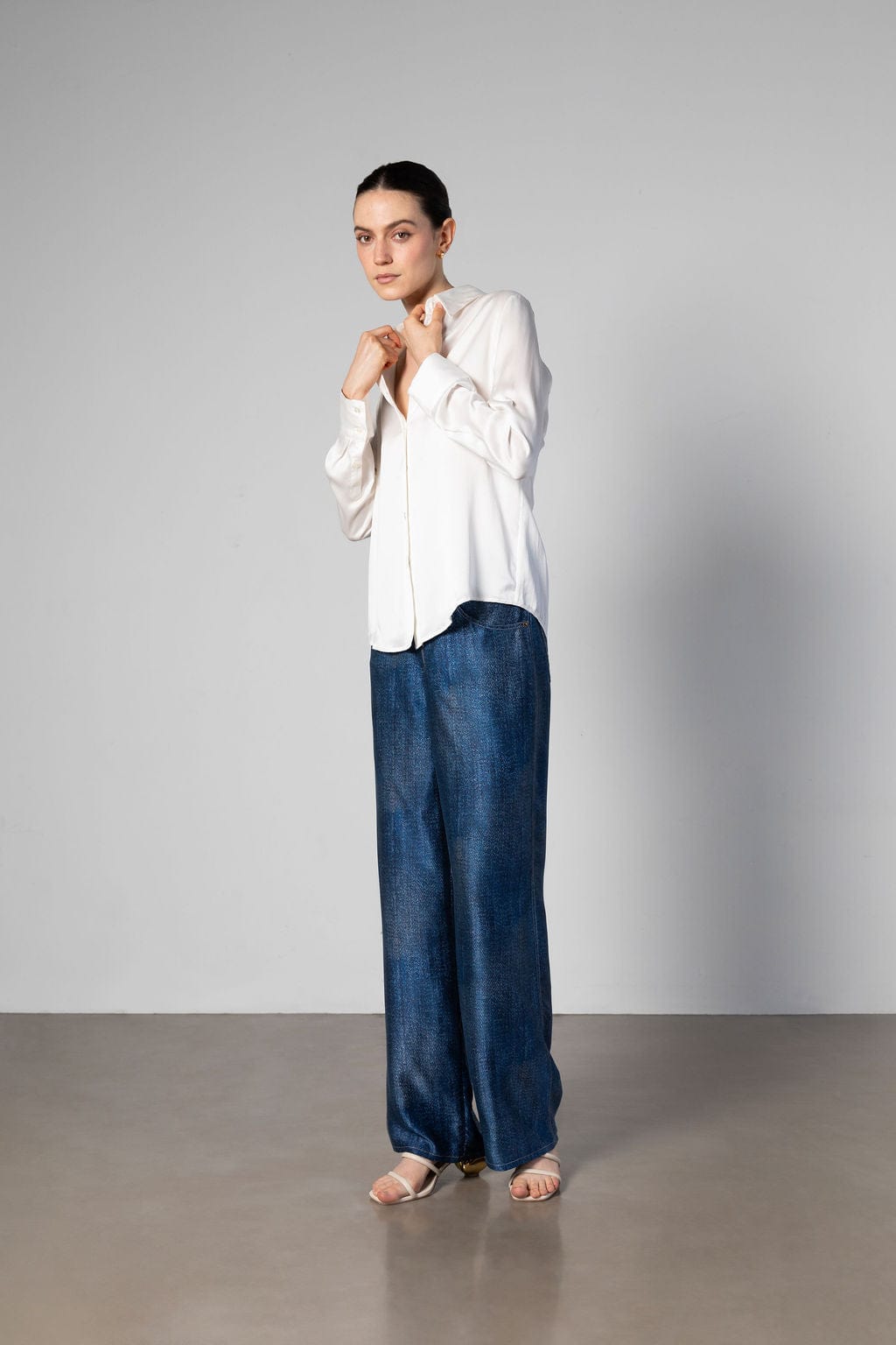 Jeans But Silk - Dark Denim Print