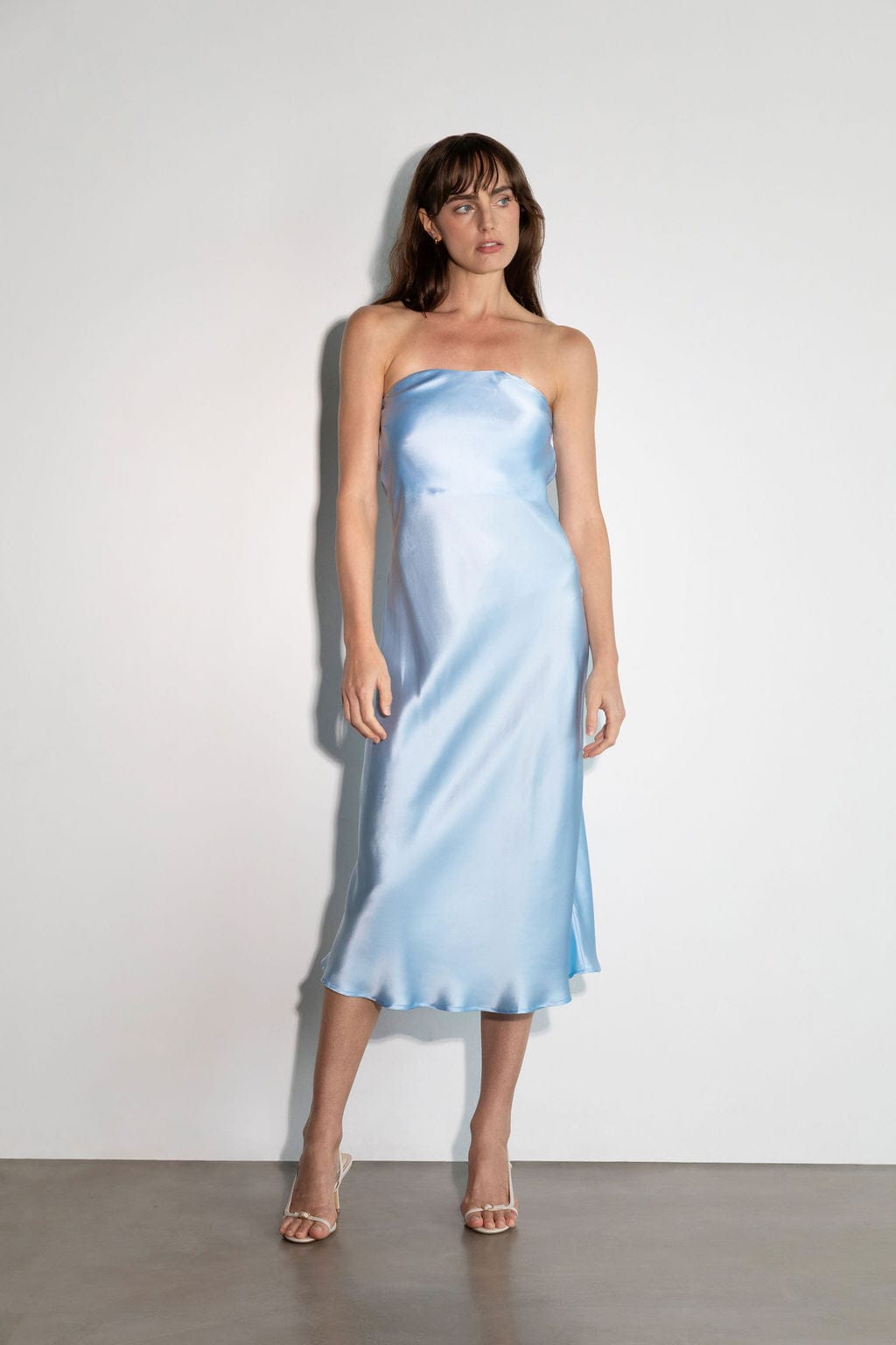 Sloane Strapless Dress Powder Blue - Atelier
