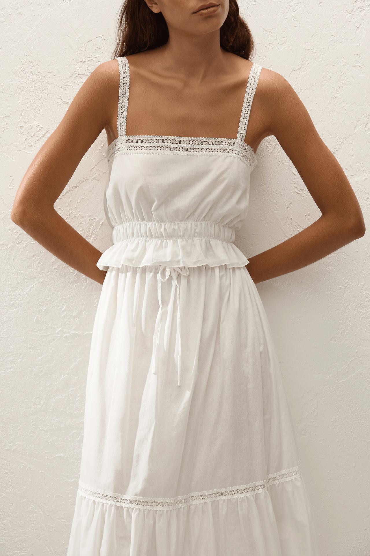 Venta Midi Skirt White - Faithfull The Brand