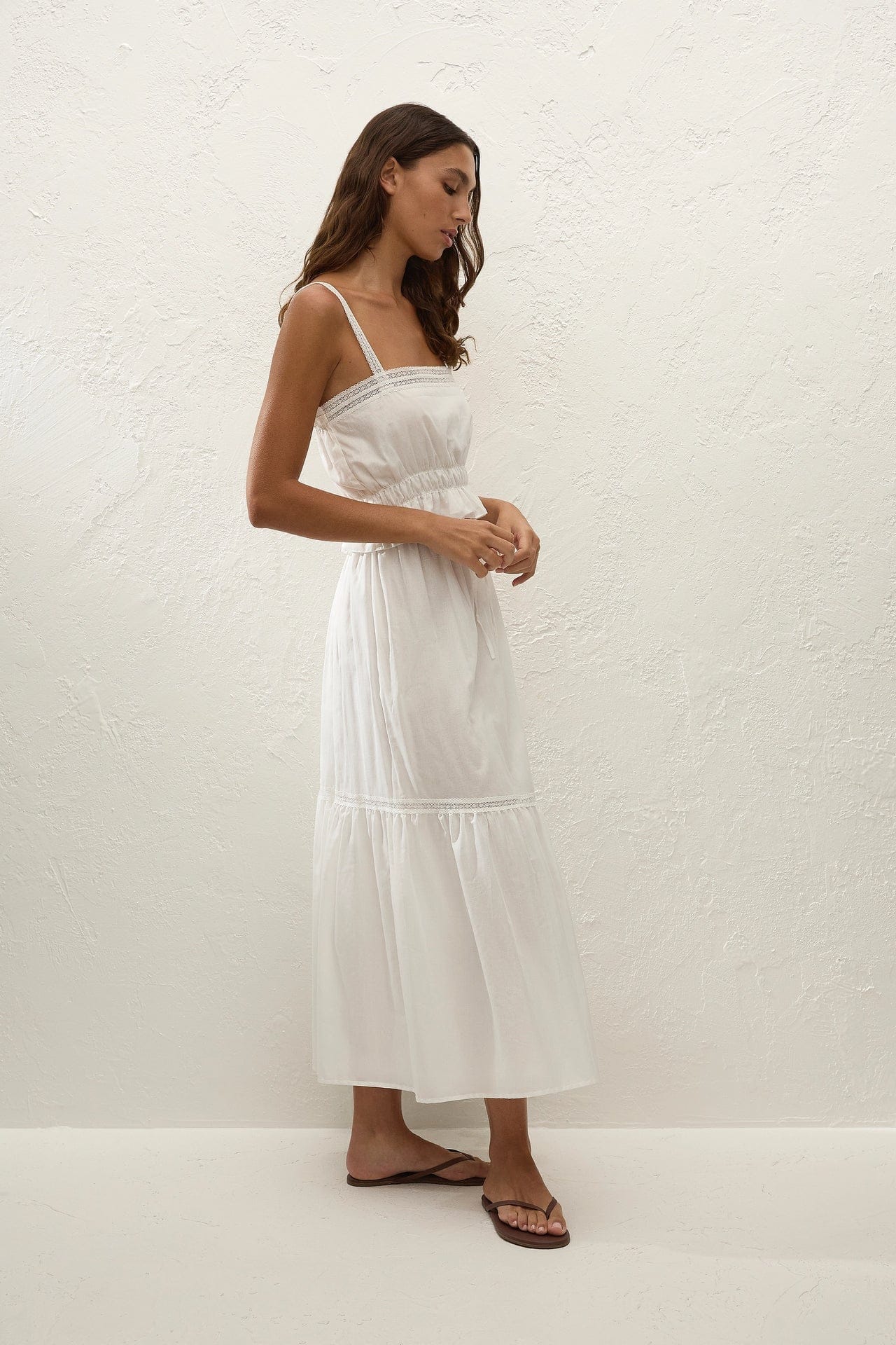 Venta Midi Skirt White - Faithfull The Brand