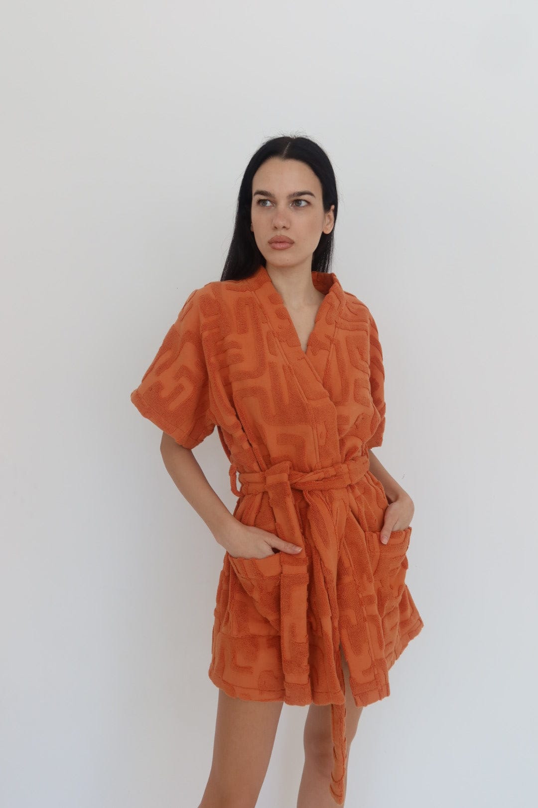 Towelling Mini Robe Clay - Soleil Soleil