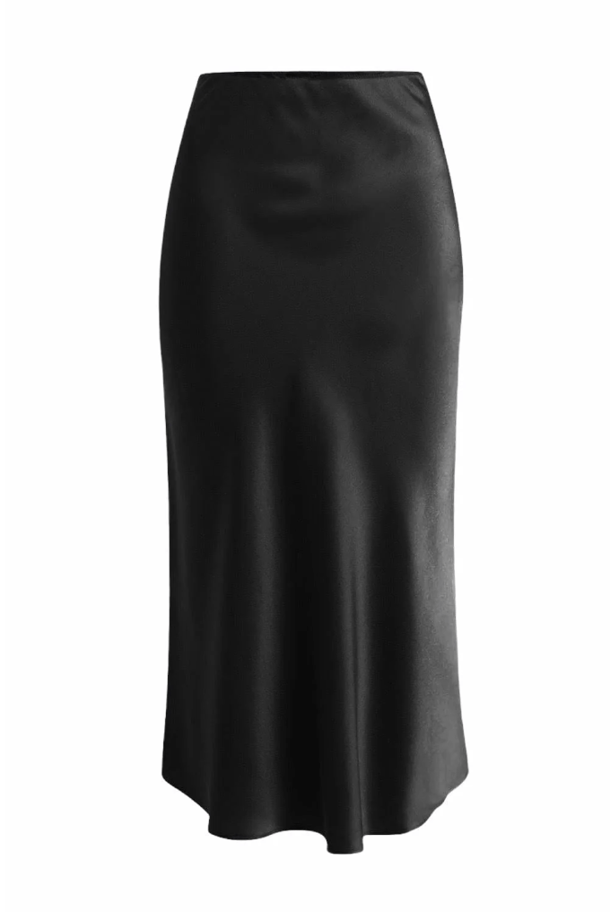 Effortless Silk Skirt Black - Atelier