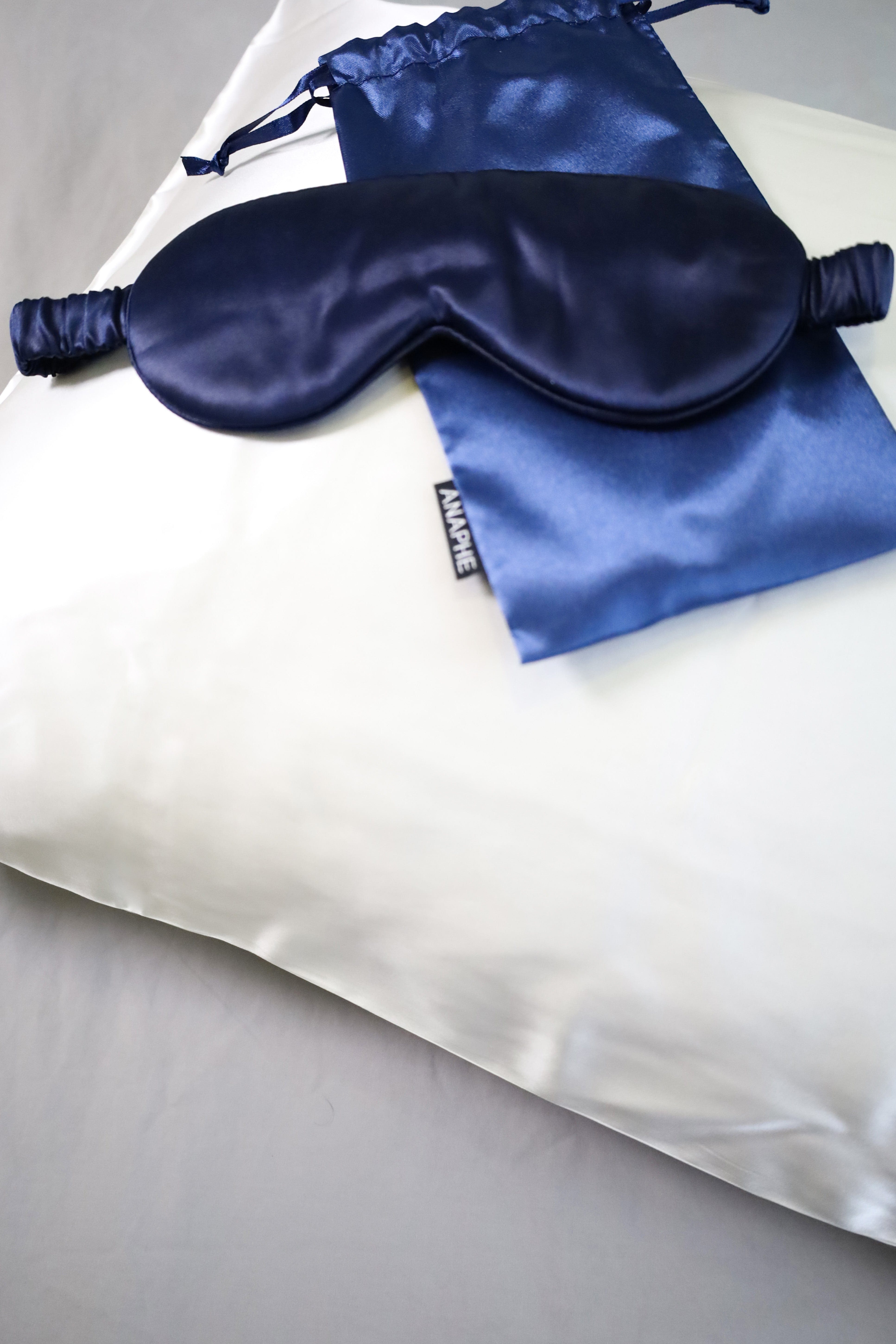Anaphe Additions French Navy Silk Eye Sleep Mask