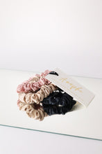 Load image into Gallery viewer, Anaphe Additions Multi Colour Pack Midi Silk Hair Scrunchies
