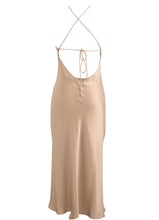 Load image into Gallery viewer, Anaphe Backless Dress 00&#39;s Backless Silk Halter Dress - Peach Fuzz
