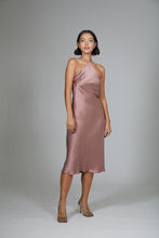 Load image into Gallery viewer, Anaphe Backless Dress 00&#39;s Backless Silk Halter Dress - Rosewood
