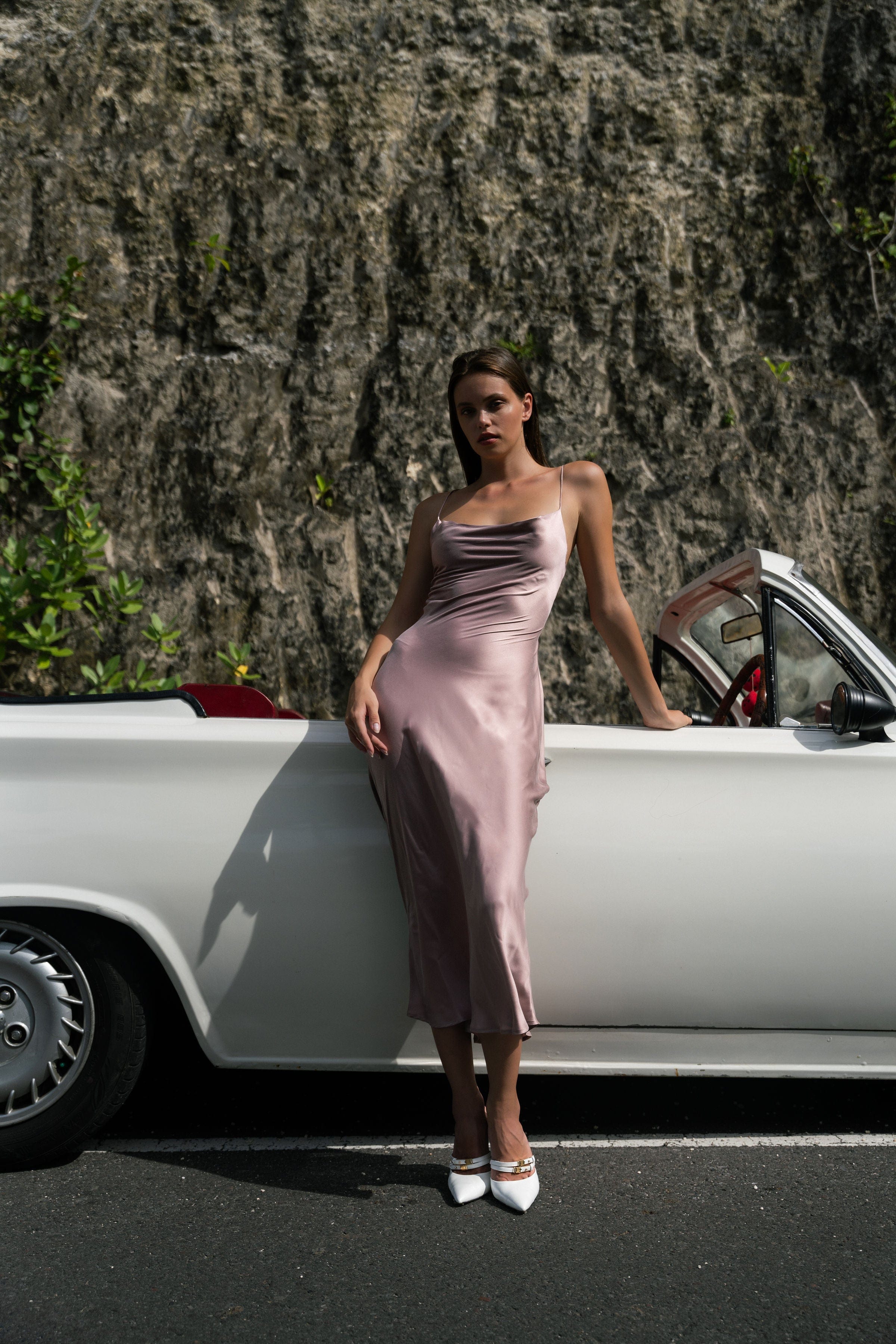 Anaphe Backless Dress Antique Rose / XS Nova Slip Dress