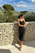 Load image into Gallery viewer, Anaphe Backless Dress Nova Dress Silk Open Back Slip - Classic Black
