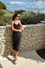 Load image into Gallery viewer, Anaphe Backless Dress Nova Dress Silk Open Back Slip - Classic Black
