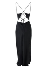 Load image into Gallery viewer, Anaphe Backless Dress Nova Dress Silk Open Back Slip - Classic Black
