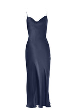 Load image into Gallery viewer, Anaphe Backless Dress Nova Dress Silk Open Back Slip - French Navy blue
