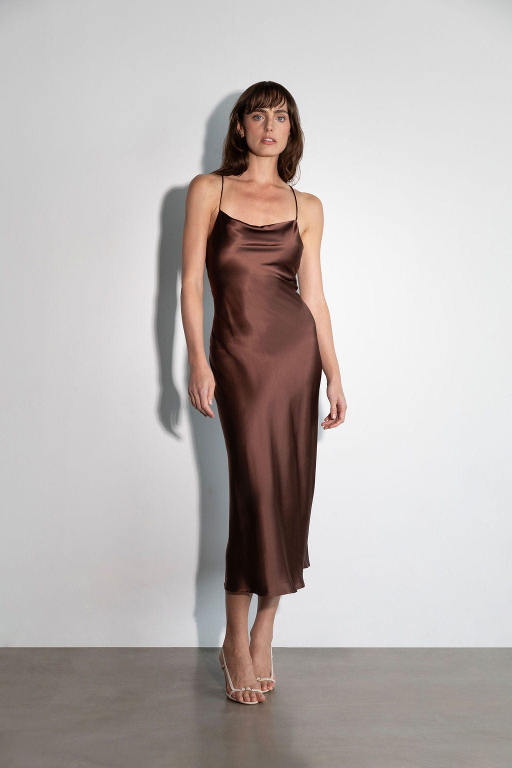 Anaphe Backless Dress Nova Slip Dress Espresso - Atelier