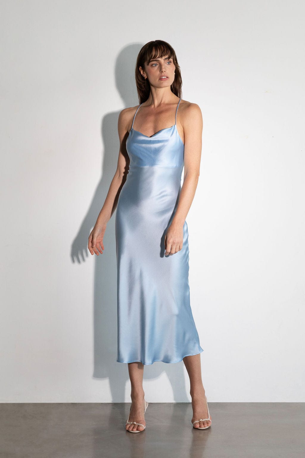 Anaphe Backless Dress Nova Slip Dress Powder Blue - Atelier