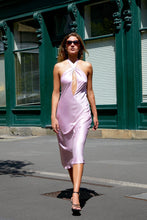 Load image into Gallery viewer, Anaphe  Backless Dress Oui Rose Silk Halter Dress - Peony Pink
