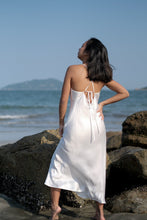 Load image into Gallery viewer, Anaphe Backless Dress Santorini Backless Strappy Silk Dress - White
