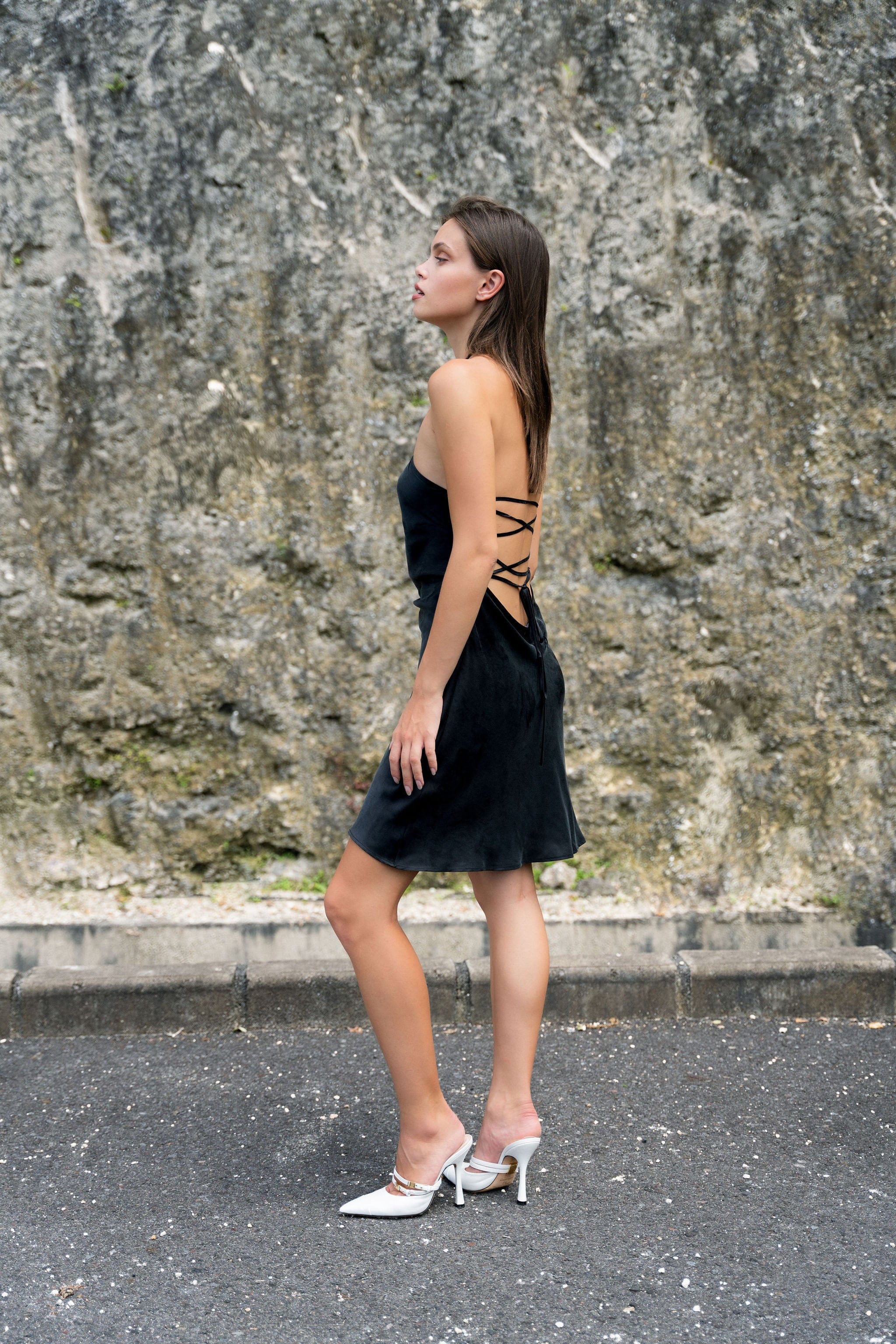 Anaphe Backless Dress Soho Mini Halter Dress