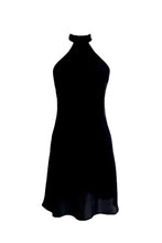 Load image into Gallery viewer, Anaphe  Backless Dress XS Mini Halter Dress Crepe Silk - Classic Black
