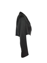 Load image into Gallery viewer, Anaphe Blazers Cropped Ultra Light Weight Silk Blazer - Classic Black
